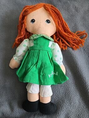 Vintage 1970s Knickerbocker Kelly Girl 12" Plush Rag Doll